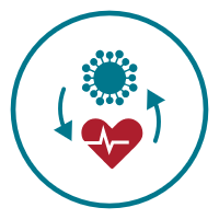 Interaction of infectious diseases with non-communicable diseases (NCDs) icon