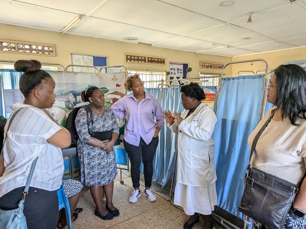 Group of people in a hospital room